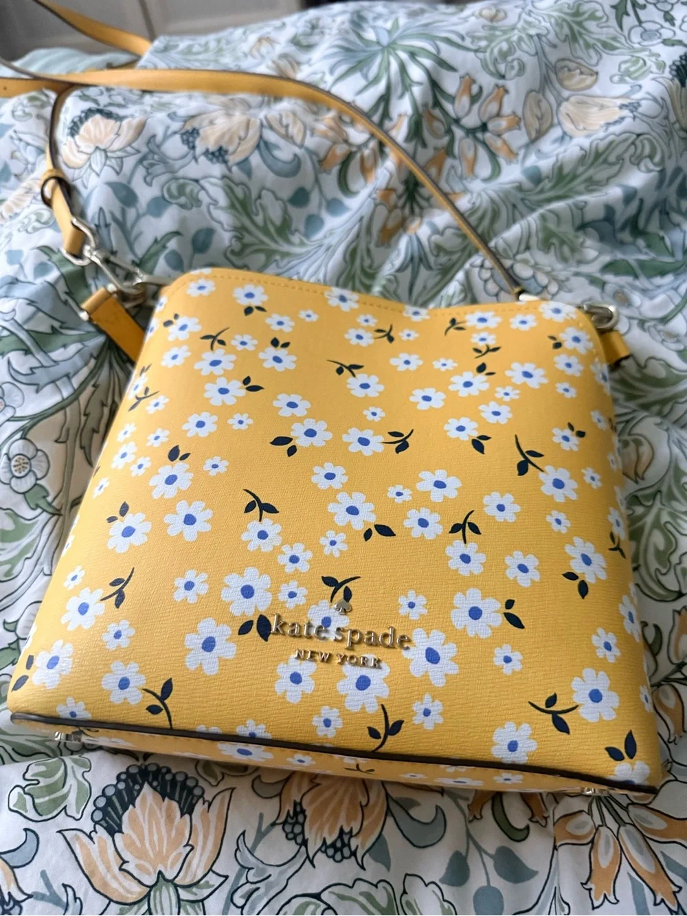 kate spade Yellow Daisy Print Crossbody Bag
